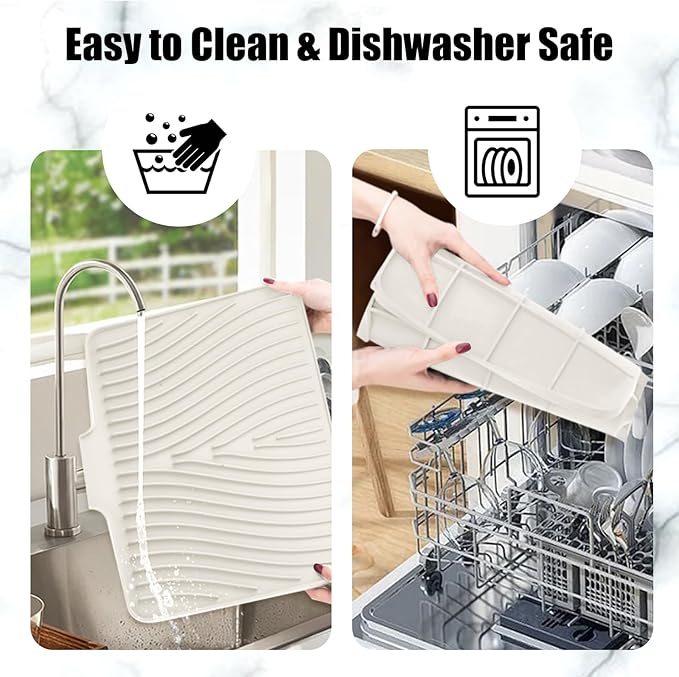 TIKNIK Silicone Dish Drying Mat, Stone Drying Mat - Image 4