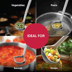HIC Kitchen 2-in-1 Straining Ladle, Super Strong and Heat Safe - Image 3