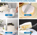 3 PCS Icing Spatulas, Offset Spatula, Stainless Steel Cake Decorating Spatulas - Image 7
