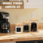Suclain 3 Pcs Glass Coffee Container - Image 6