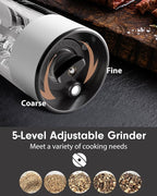 TOMEEM Upgraded Larger Capacity Electric Salt and Pepper Grinder Set - Image 4
