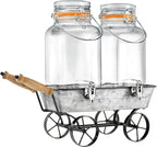 Vintage Wagon Glass Beverage Dispenser - Image 3