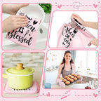 Leinuosen 8 Pcs Kitchen Towels and Oven Mitts Sets Pot Holders Dishcloths Set - Image 6