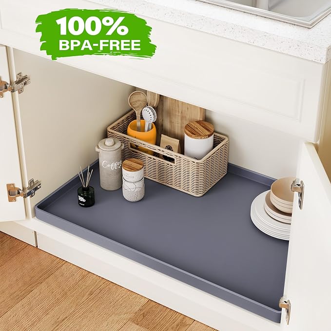 FLATO Waterproof Under Sink Mat 22" x 22" Shelf Liner - Image 4