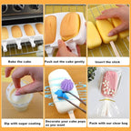 Juome Cake Pop Mold Kit, 8 Cavities Small Cakesicle Molds Silicone - Image 4