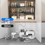 Mustorn Pots and Pans Organizer Under Cabinet, Expandable 2 Tier Under Sink - Image 4