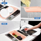LASSHSWA Collapsible Colander for Kitchen, Over the Sink Strainer Basket for - Image 3