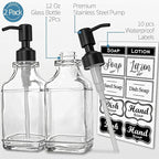 JASAI 2Pack Glass Soap Dispenser - Image 3