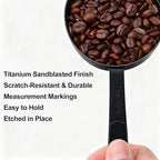 Bopei Measuring Cups and Spoons Set, Titanium-Plated Matte Black Stainless - Image 4
