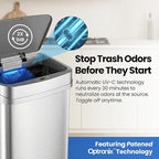 Ninestars 13 Gallon Odor Neutralizing Smart Trash Can, UV + Ozone Dual - Image 4