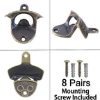 8 PCS Wall Mount Bottle Opener Antique Bronze, Old Fashioned Bulk Beer Bottle - Image 4