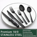 EWFEN 24-Piece Black Silverware Set - Image 5
