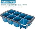 GORCI Ice Cube Tray For Freezer, 16 Large 1/2 Cub Cubes, Silicone Ice Trays For - Image 2
