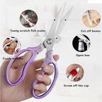 AWinjoy Heavy Duty Sharp Kitchen Scissors, Dishwasher Safe, Cooking Shears - Image 2