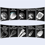 Stainless Steel Kitchen Utensils 12 Pcs, Small Cooking Utensils Set, Serving - Image 7