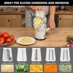 5-in-1 Rotary Cheese Grater Vegetable Slicer - Image 6
