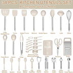 Kitchen Utensils Set-Umite Chef 34 Pcs Silicone Cooking Utensils Set - Image 2