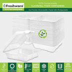 Freshware Compostable Clamshell Food Containers - Image 2
