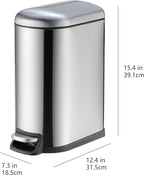 Amazon Basics D-Shaped Small Trash Can - Image 4