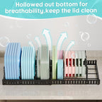 Expandable Food Container Lid Organizer, Large Capacity Adjustable 8 Dividers - Image 8