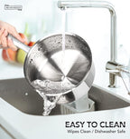 MICHELANGELO Tri-ply Stainless Steel 4 Qt Saucepan - Image 6