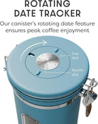 Veken Coffee Canister with Window, Airtight Stainless Steel Kitchen Food - Image 6