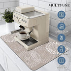 LuxStep Dish Drying Mat Super Absorbent Kitchen Counter Mat Rubber Backing - Image 3