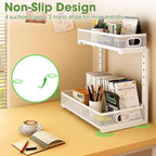 Under Sink Organizer 4-Pack, Metal 2-Tier Pull-Out Cabinet Shelf - Image 3