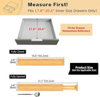 Utoplike 4 pcs Bamboo Kitchen Drawer Dividers Large, Adjustable Drawer - Image 2