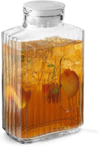 68oz Glass Pitcher with Lid, Rectangle Beverage Serveware and Storage Container - Image 7