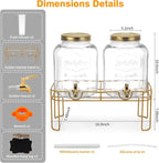 1.6 gallon Glass Beverage Dispenser - Image 2