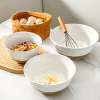 HASENSE Mixing Bowls, Large Ceramic Salad Bowls 2.1/1.5/1.0 Qt, Versatile - Image 6