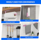 Paper Towel Holder Under Cabinet, Self-Adhesive, No Drilling, Stainless Steel - Image 3