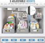2 Pack 17IN Depth Under Sink Storage Organizer, Large 2-Tier Elegant Mesh Pull - Image 4