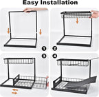 REALINN Under Sink Organizer, Pull Out Cabinet Storage 2 Tier Slide Out Sink - Image 7
