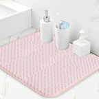 Pink Dish Drying Mats for Kitchen Counter, 2 Pack Dish Drying Mat Drying Pad - Image 4
