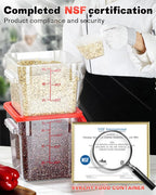 6QT Clear Food Storage Containers: 6 PCS NSF Food Storage Containers - Image 2
