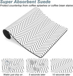 Rnivvi Coffee Mat, Hide Stain Rubber Backed Absorbent Dish Drying Pad - Image 3