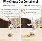 Skroam 8PCS Cereal Containers Storage, Airtight Food Storage Containers - Image 4