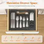 Lifewit Silverware Drawer Organizer, Expandable Utensil Tray - Image 5