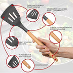 Kitchen Utensils Set of 12, E-far Silicone Cooking Utensils - Image 4