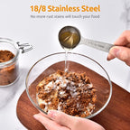 Measuring Spoons: U-Taste 18/8 Stainless Steel Measuring Spoons Set of 8 Piece: - Image 3