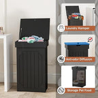 Function Home Trash Can Cabinet, 13 Gallon Kitchen Garbage Can, Wood Recycling - Image 6