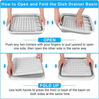 Collapsible Dish Drying Rack Portable Dish Drainers - Image 3