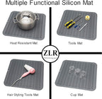 ZLR 2 Pcs Large Silicone Dish Drying Mat - Image 5