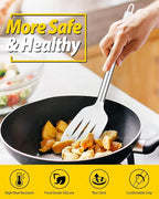 Pack of 2 Silicone Solid Turner, Non Stick Slotted Kitchen Spatulas, High Heat - Image 5