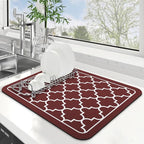 WISELIFE Dish Drying Mat Super Absorbent Drying Mat Large Dish Drying Mats by WiseLife