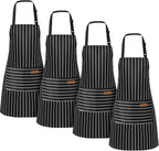 Handepo 4 Pcs Kitchen Aprons by Handepo
