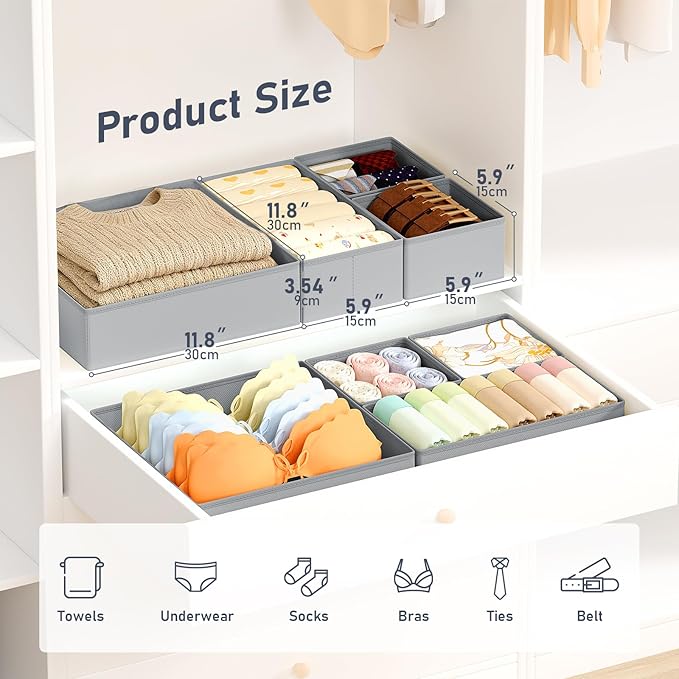 DIMJ Drawer Organizer Clothes 28 Pack - Image 2
