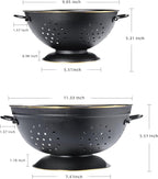 Metal Colander Set of 2, Strainer Basket - Image 2